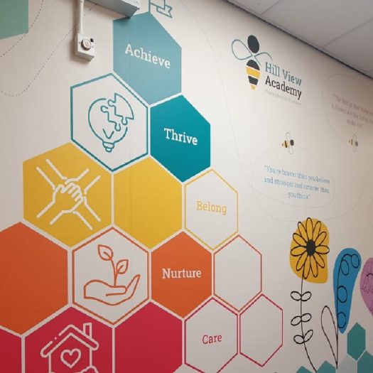 Logo design wall paper vision school